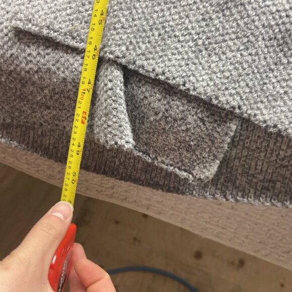 Dynamite Gray Open Front Knit Cardigan Sweater Coat Sz S Longline Duster Modern - Picture 6 of 10